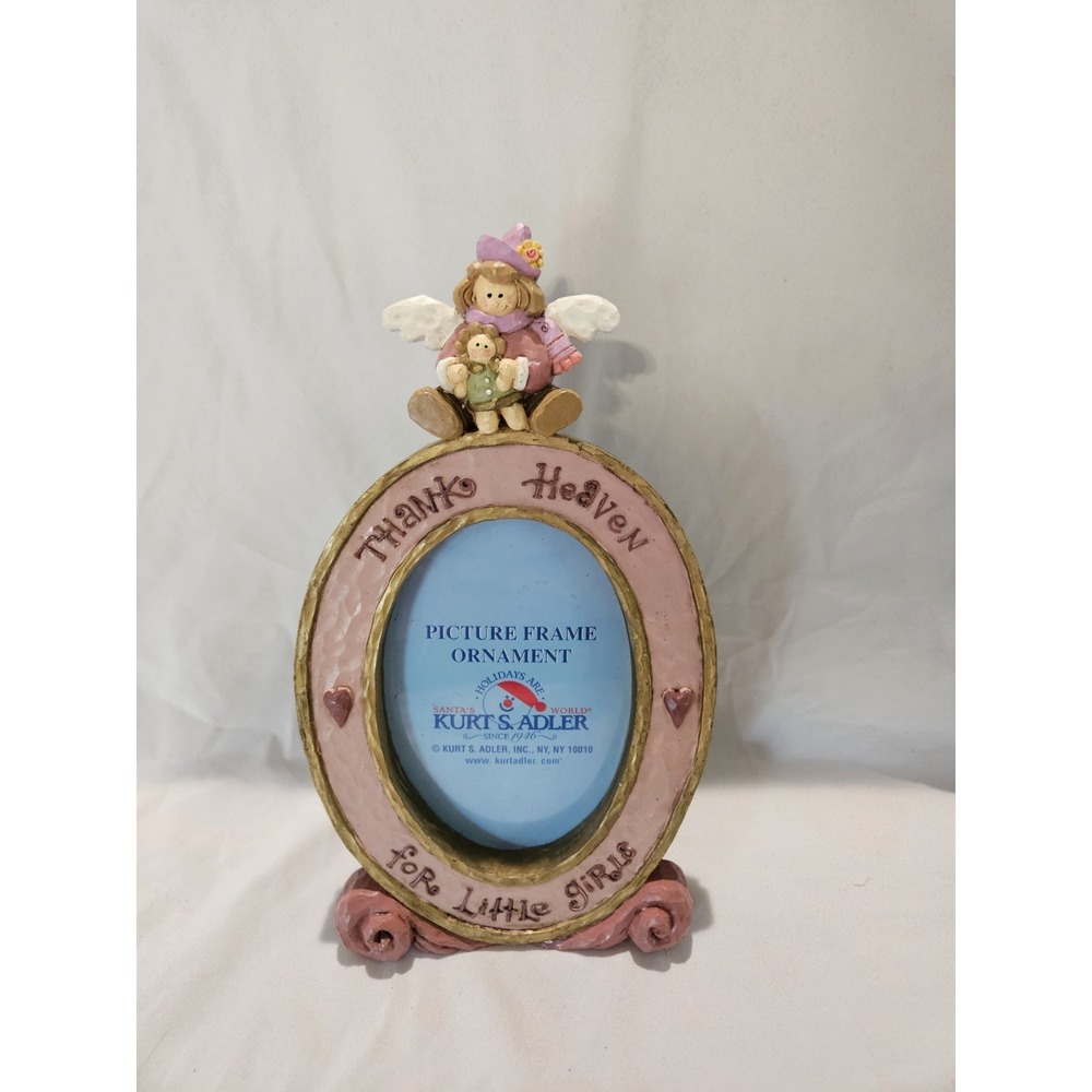 Kurt S. Adler "Thank Heaven for Little Girls" Angel Picture Frame Ornament